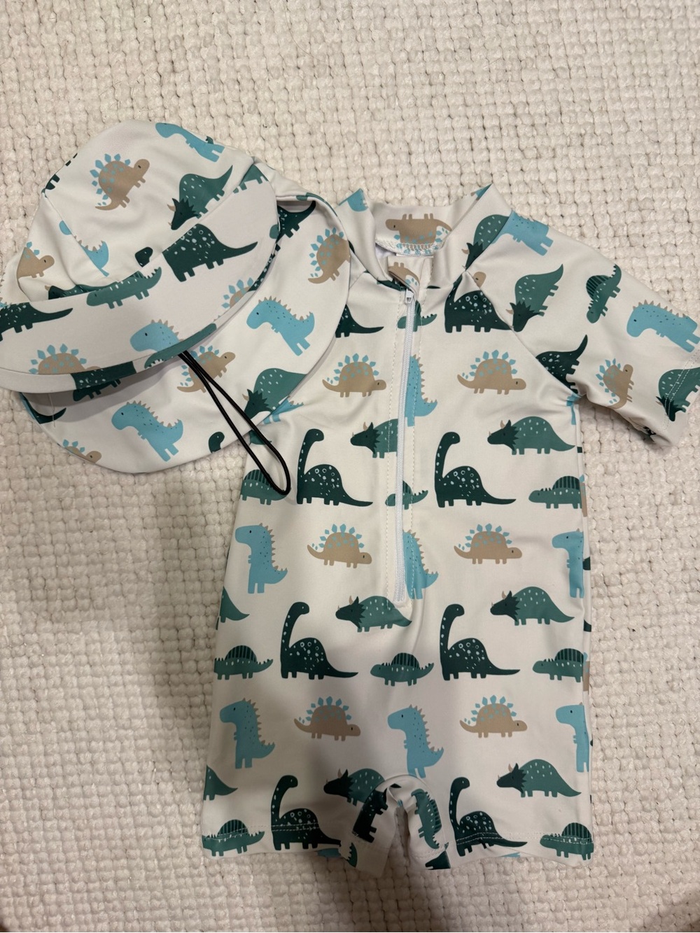 Baby Dinosaur Print Rash Guard Swim Set